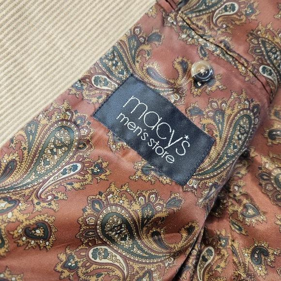 Lauren Ralph Lauren Mens Corduroy Vintage Tan Blazer Sport Coat Jacket 40 Long - Picture 4 of 12